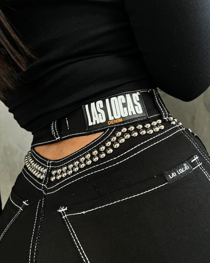 JEANS NEGRO C/ TACHAS #22 - Imagen 7