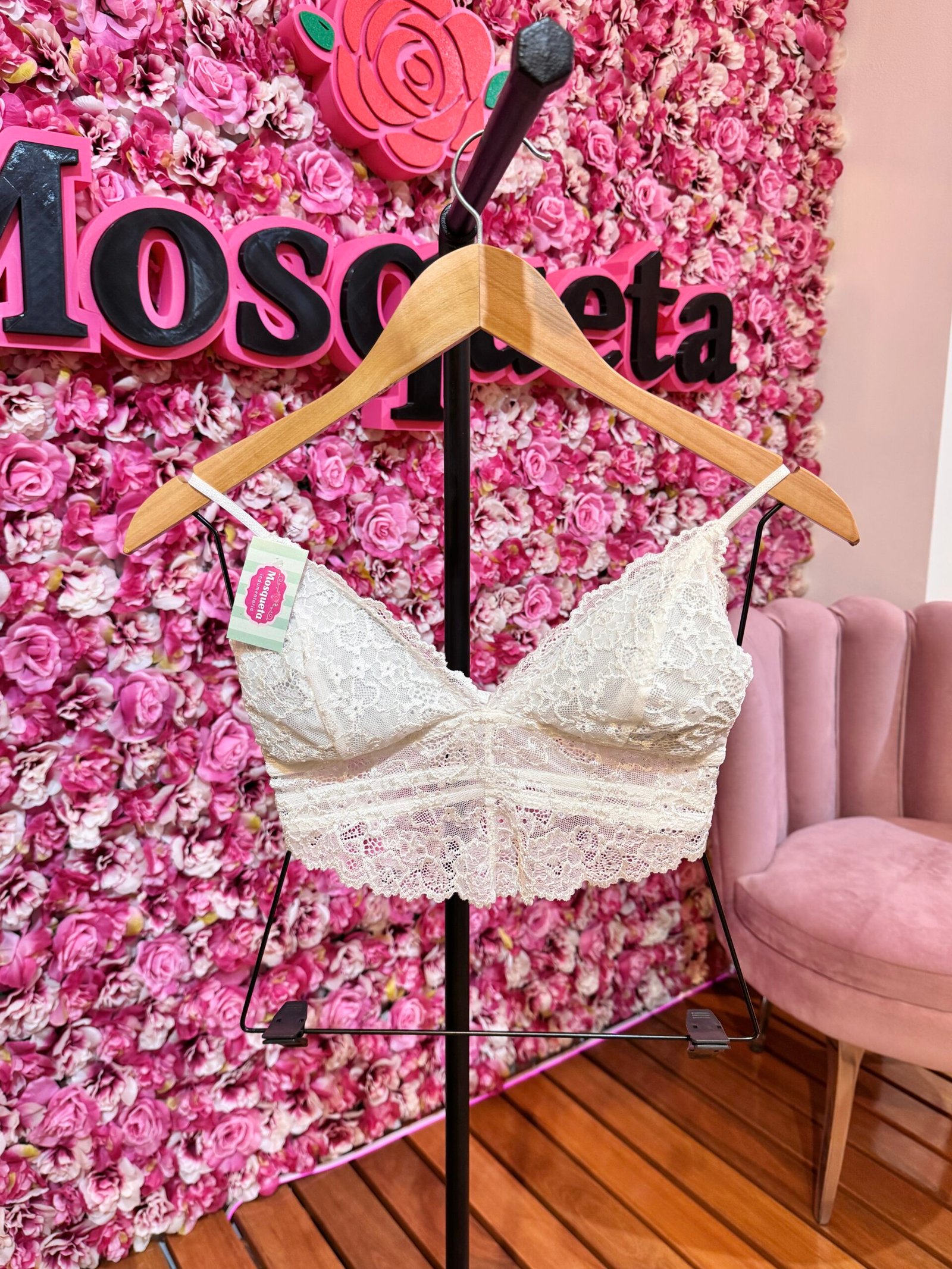 BRALETTE ENCAJE PUSH UP V #B222
