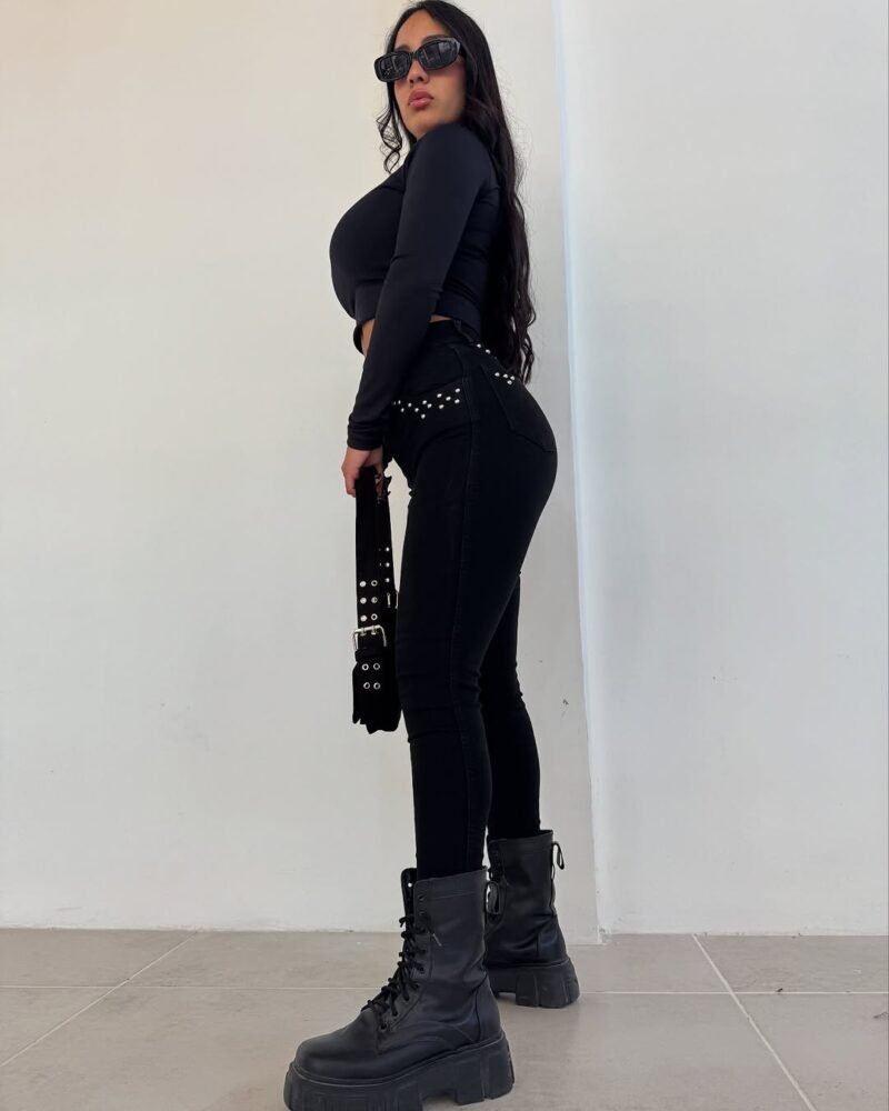 JEANS NEGRO C/ TACHAS #15 - Imagen 4