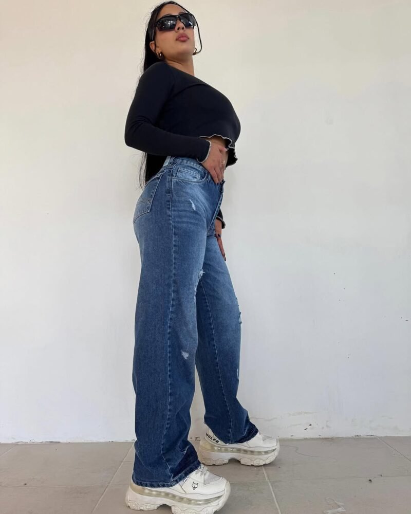 JEANS MOM AZUL C/ ROTURAS #48 - Imagen 5