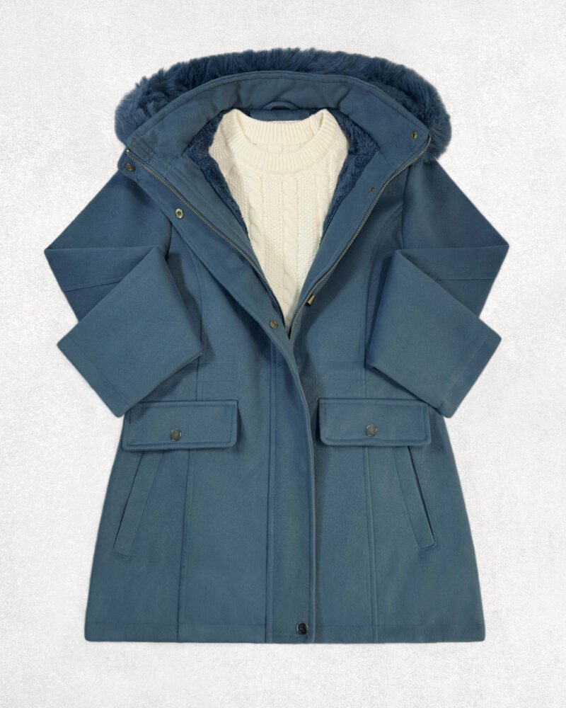 CAMPERA PAÑO CON PIEL #716 - Imagen 3