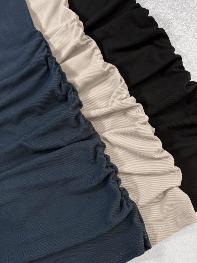 VESTIDO UN HOMBRO FRUNCES MORLEY RIBB #A788 - Imagen 2