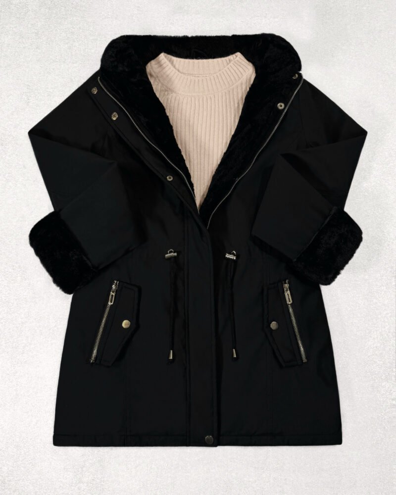 CAMPERA GABARDINA CON PIEL #714 - Imagen 5