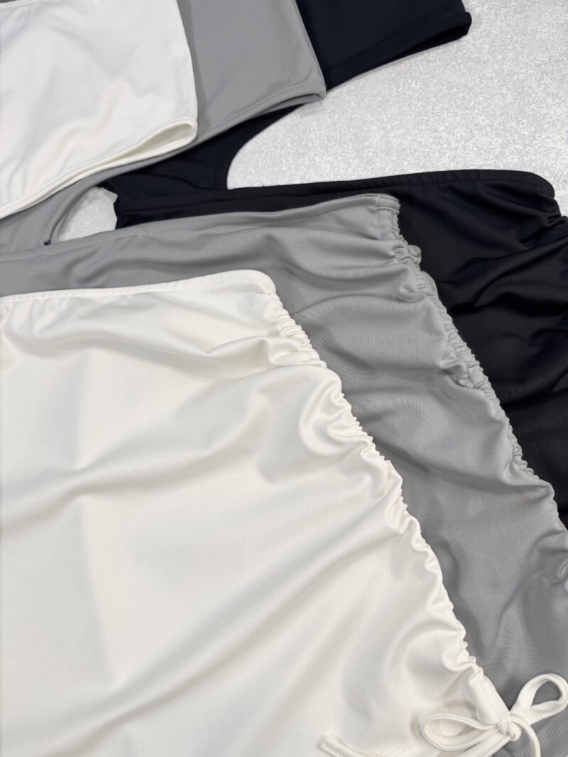 VESTIDO UN HOMBRO FRUNCE MICROFIBRA #A806 - Imagen 2