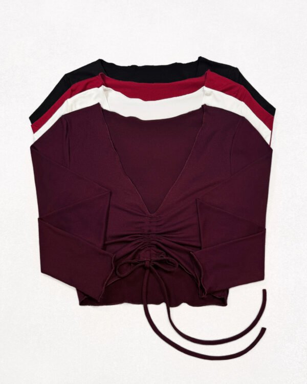 REMERA MODAL SOFT V FRUNCIDO #A860