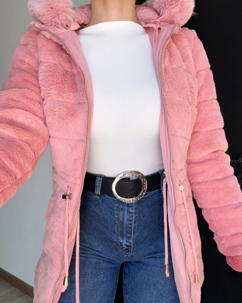 CAMPERA IMPERMEABLE Y REVERSIBLE CON PIEL #381 - Imagen 2