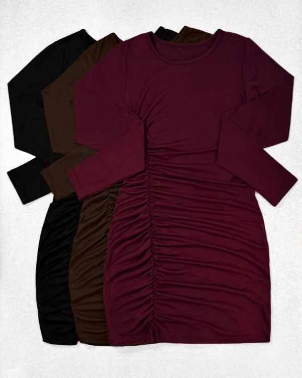 VESTIDO FRUNCE MODAL GAMUZADO #A769