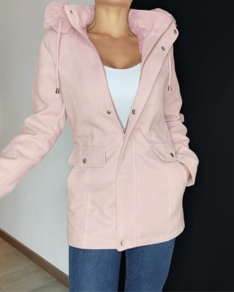 CAMPERA PAÑO CON PIEL #716 - Imagen 2
