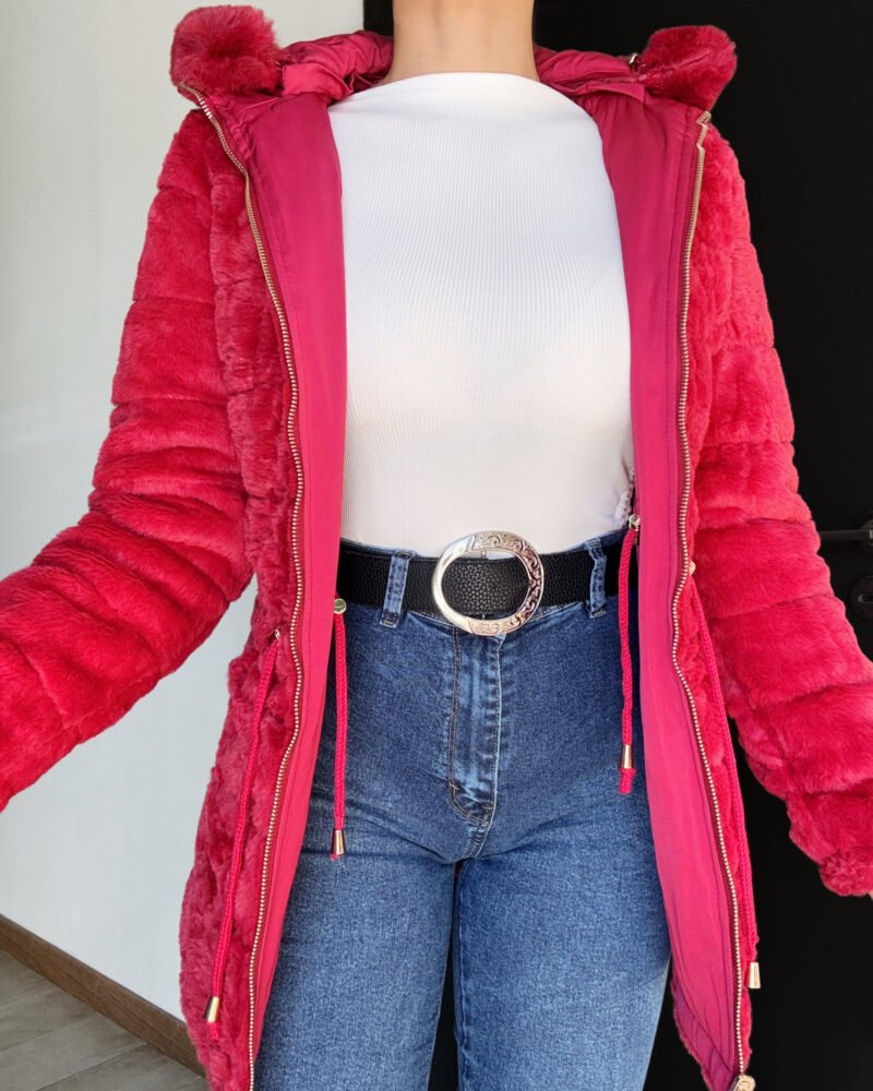 CAMPERA IMPERMEABLE Y REVERSIBLE CON PIEL #381 - Imagen 5