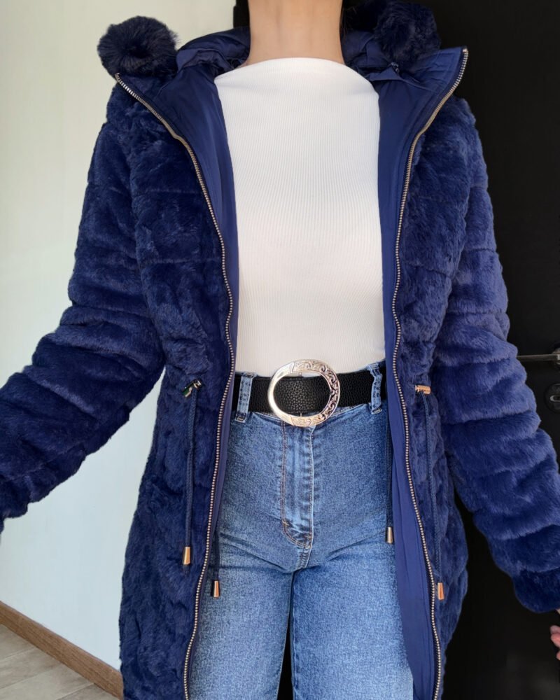 CAMPERA IMPERMEABLE Y REVERSIBLE CON PIEL #381 - Imagen 7