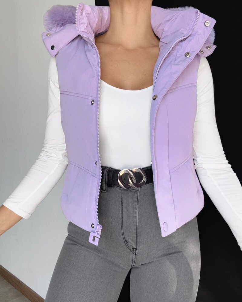 PUFFER CON PIEL 2 EN 1 CAMPERA Y CHALECO *719 - Imagen 2