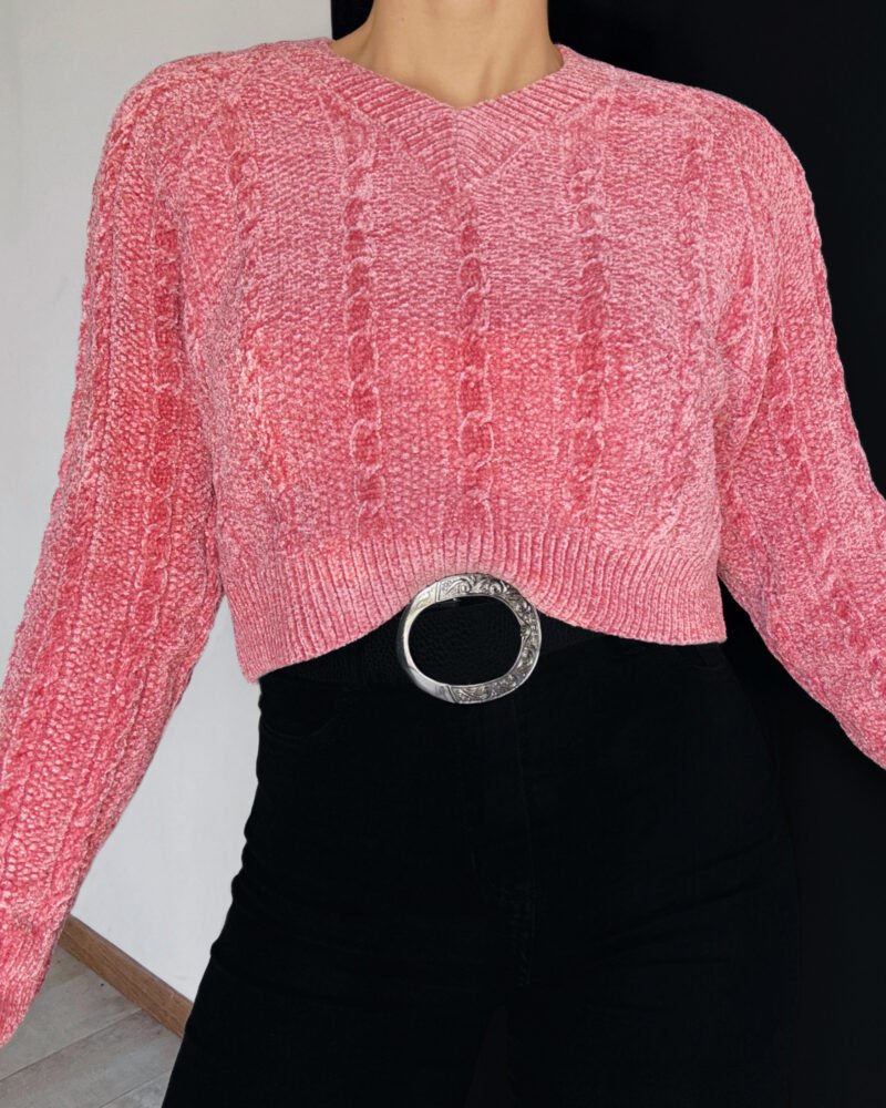 SWEATER CHENILLE ESCOTE V #A864 - Imagen 4