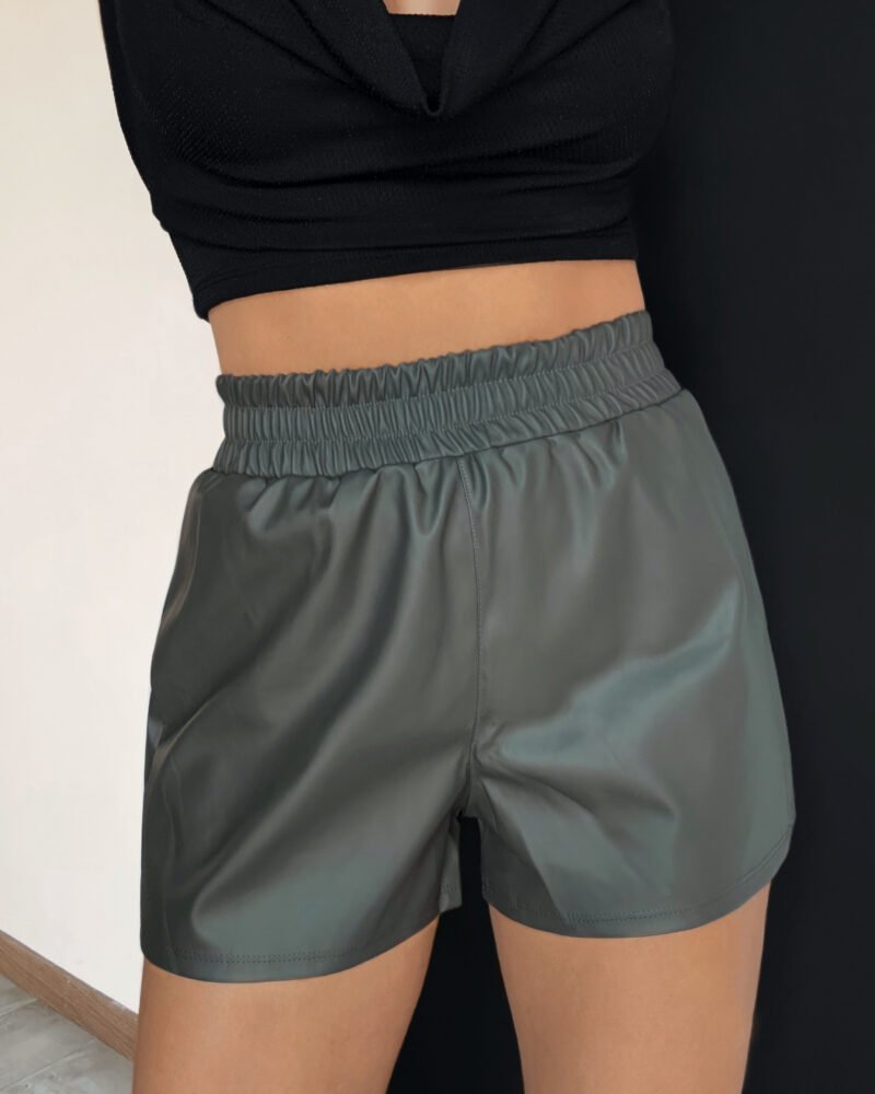 SHORT CUERINA ELÁSTICO #A747 - Imagen 3