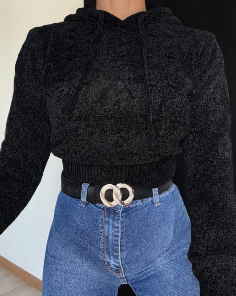 SWEATER CHENILLE CON CAPUCHA *A874 - Imagen 6