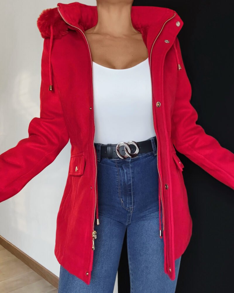CAMPERA PAÑO CON PIEL #716 - Imagen 3