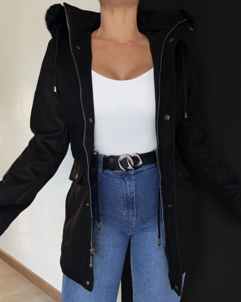 CAMPERA PAÑO CON PIEL #716 - Imagen 5