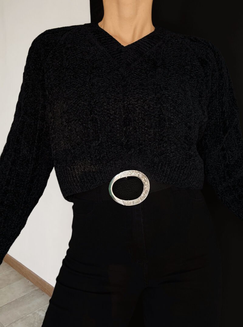 SWEATER CHENILLE ESCOTE V #A864 - Imagen 6