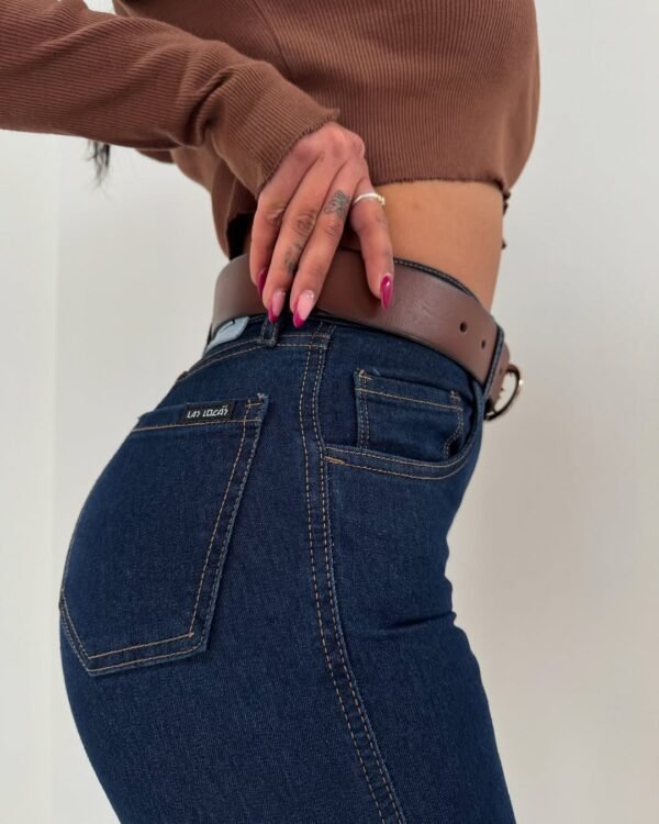 JEANS AZUL COSTURA BEIGE #90