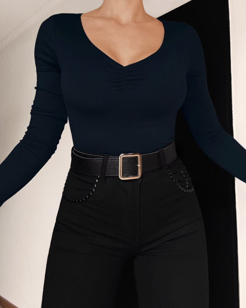 REMERA ESCOTE V FRUNCIDO MODAL SOFT *A753 - Imagen 4