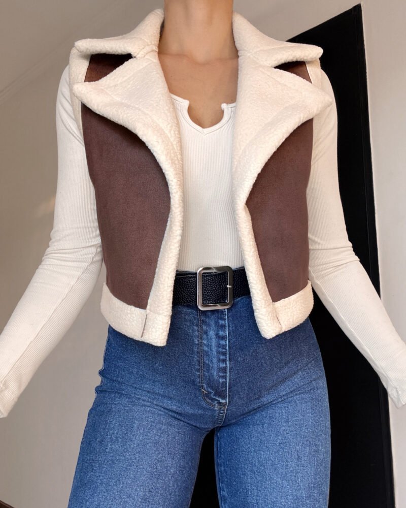 CHALECO SUEDE CORDERITO #A976