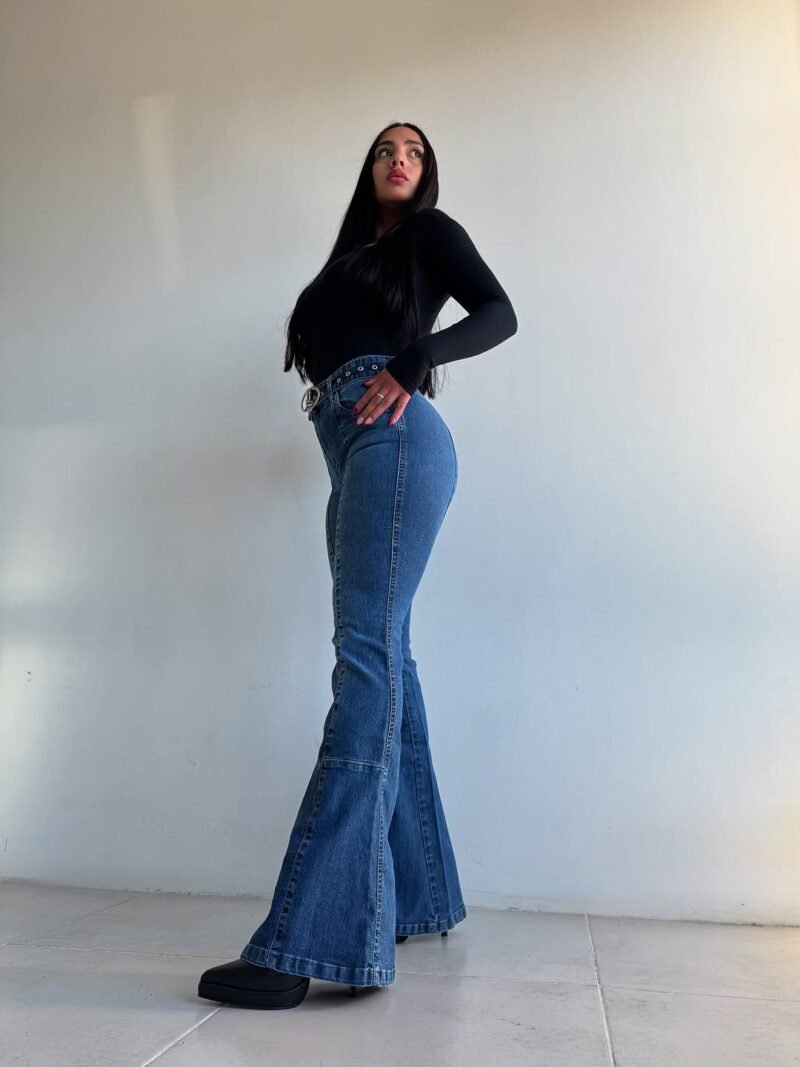 JEANS OXFORD AZUL CON CINTURÓN #55 - Imagen 6