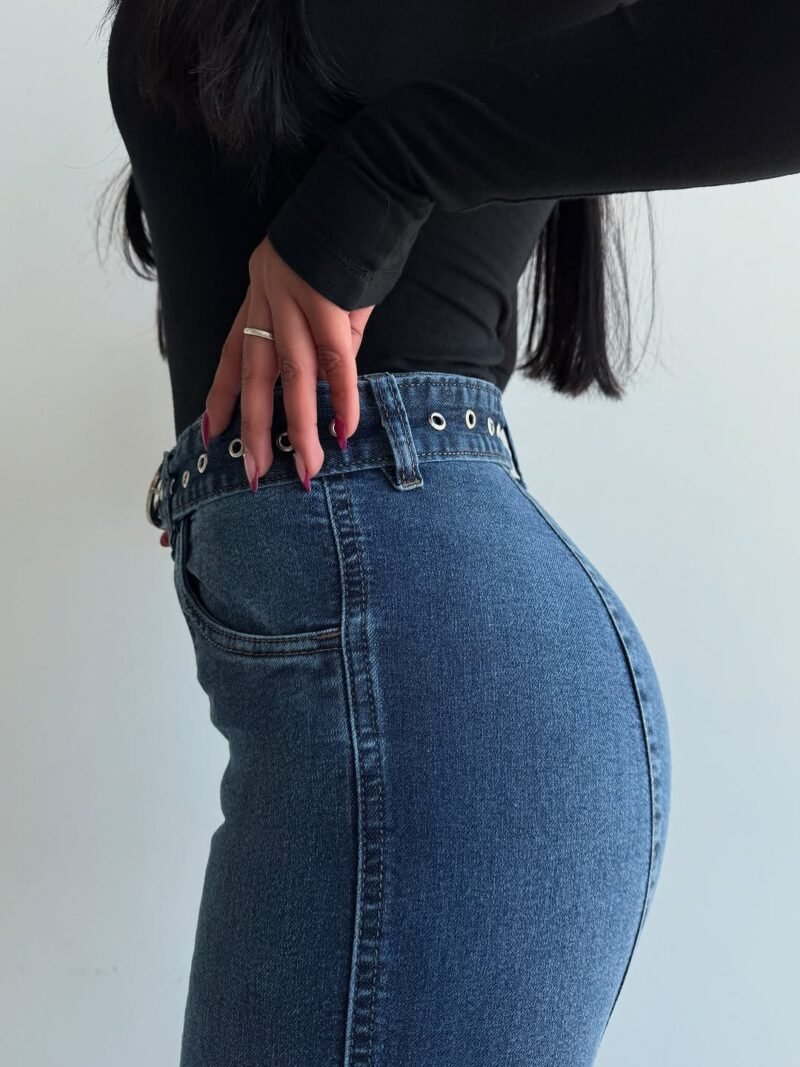 JEANS OXFORD AZUL CON CINTURÓN #55 - Imagen 10