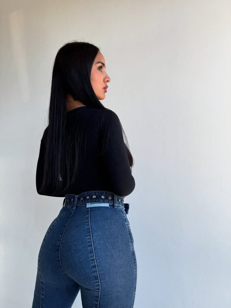 JEANS OXFORD AZUL CON CINTURÓN #55 - Imagen 11