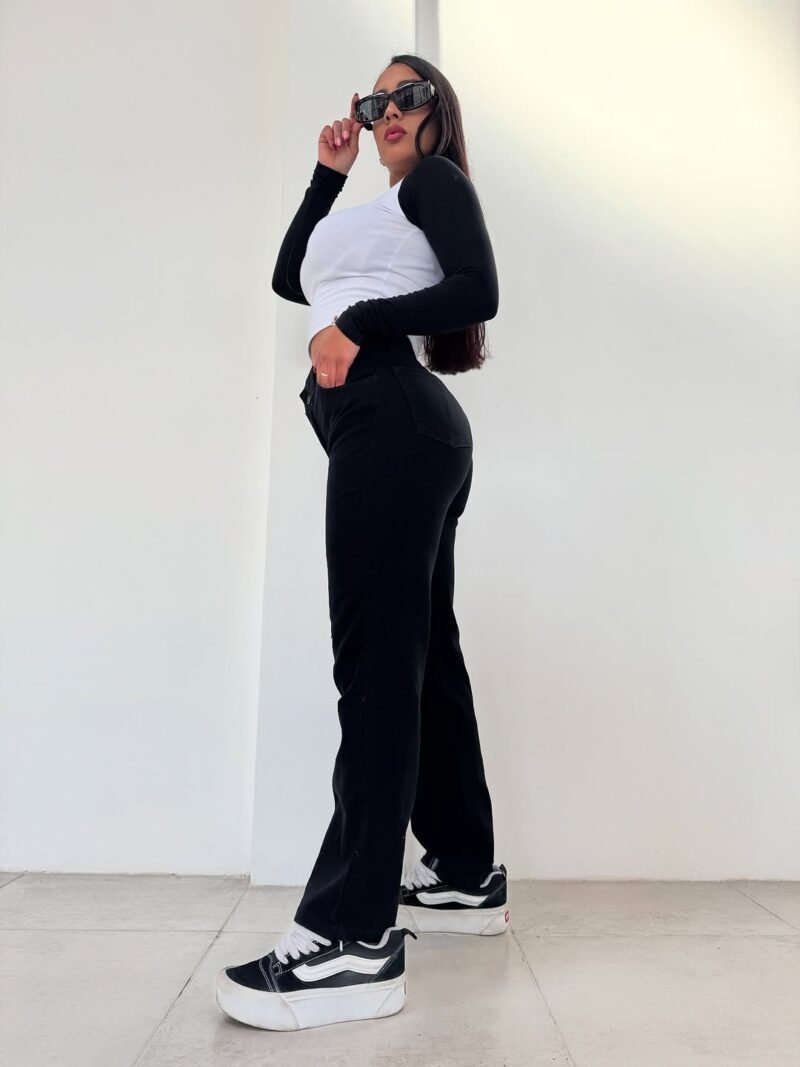 JEANS MOM NEGRO #50 - Imagen 5
