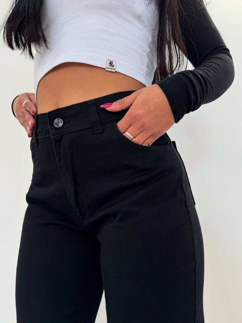 JEANS MOM NEGRO #50