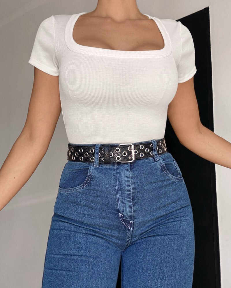 REMERA MORLEY RIBB ESCOTE CUADRADO #B96 - Imagen 2