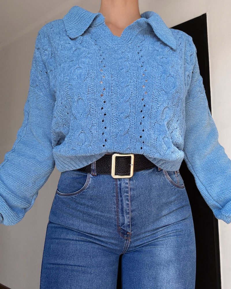 SWEATER TRENZADO CHOMBA #A990 - Imagen 2