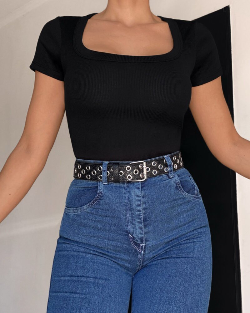 REMERA MORLEY RIBB ESCOTE CUADRADO #B96 - Imagen 3