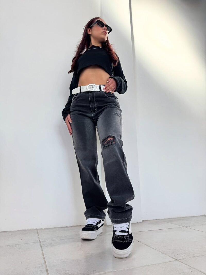 JEANS MOM GRIS C/ ROTURAS #23 - Imagen 5