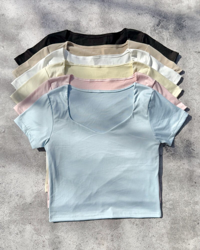 REMERA MODAL SOFT ESCOTE ESPEJO #B158 - Imagen 2