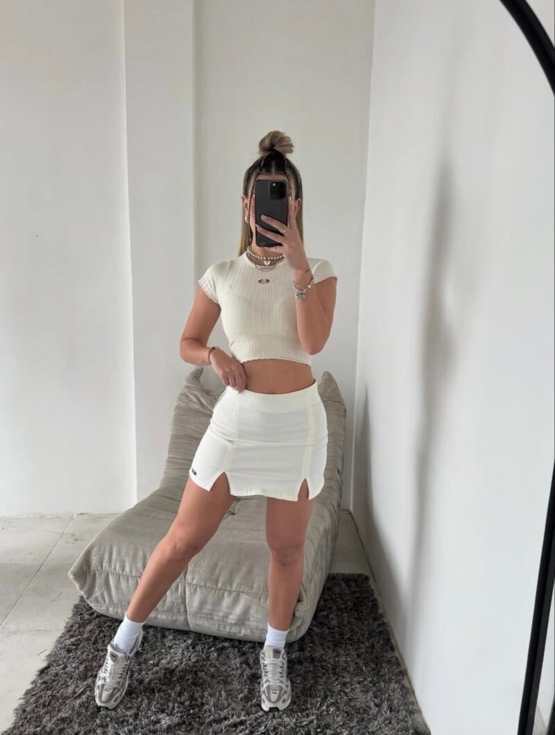 MINI JEANS BLANCA #26 - Imagen 2