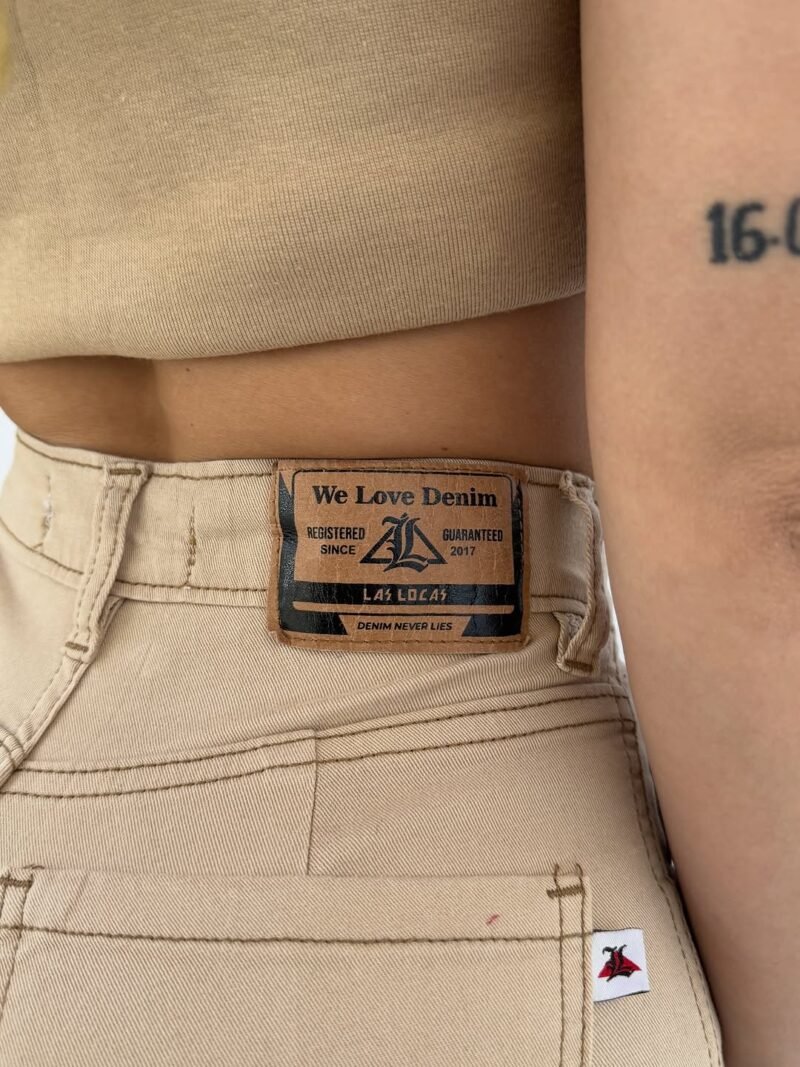 SHORT JEANS BEIGE #22 - Imagen 4