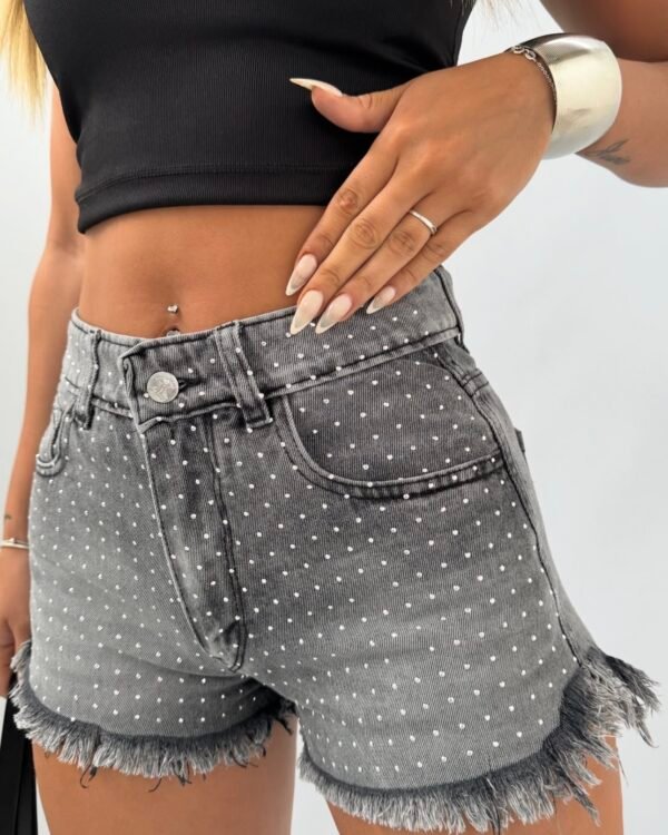SHORT JEANS GRIS C/ STRASS #27
