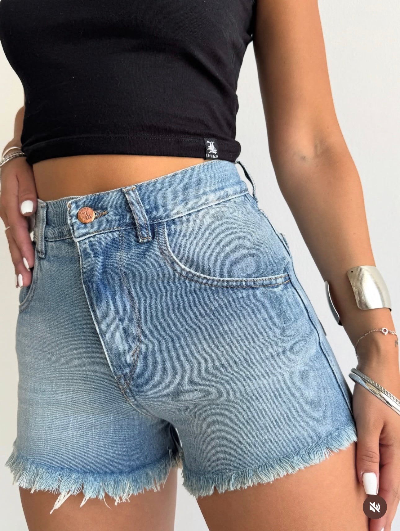 SHORT JEANS CELESTE #28 - Imagen 2