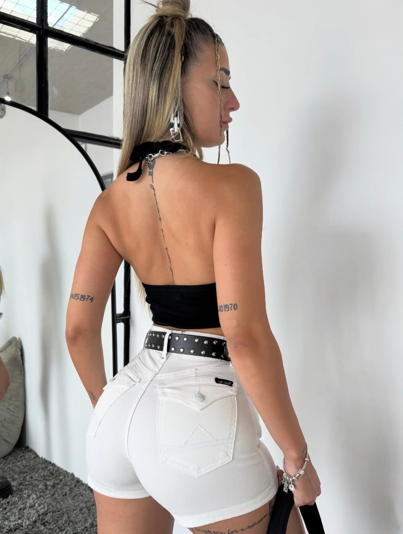 SHORT JEANS BLANCO BOLSILLOS #11 - Imagen 5