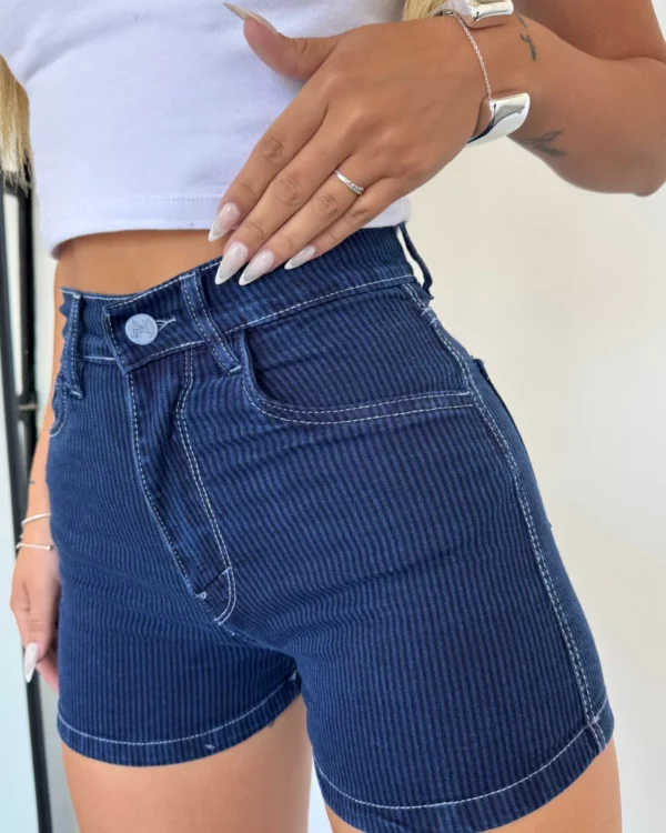 SHORT JEANS AZUL RAYADO #39