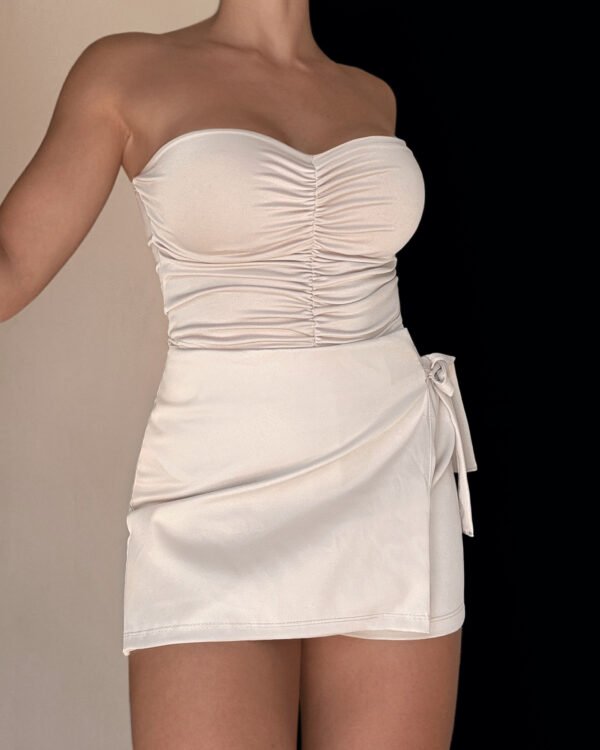 TOP STRAPLESS MICRO FRUNCE #759