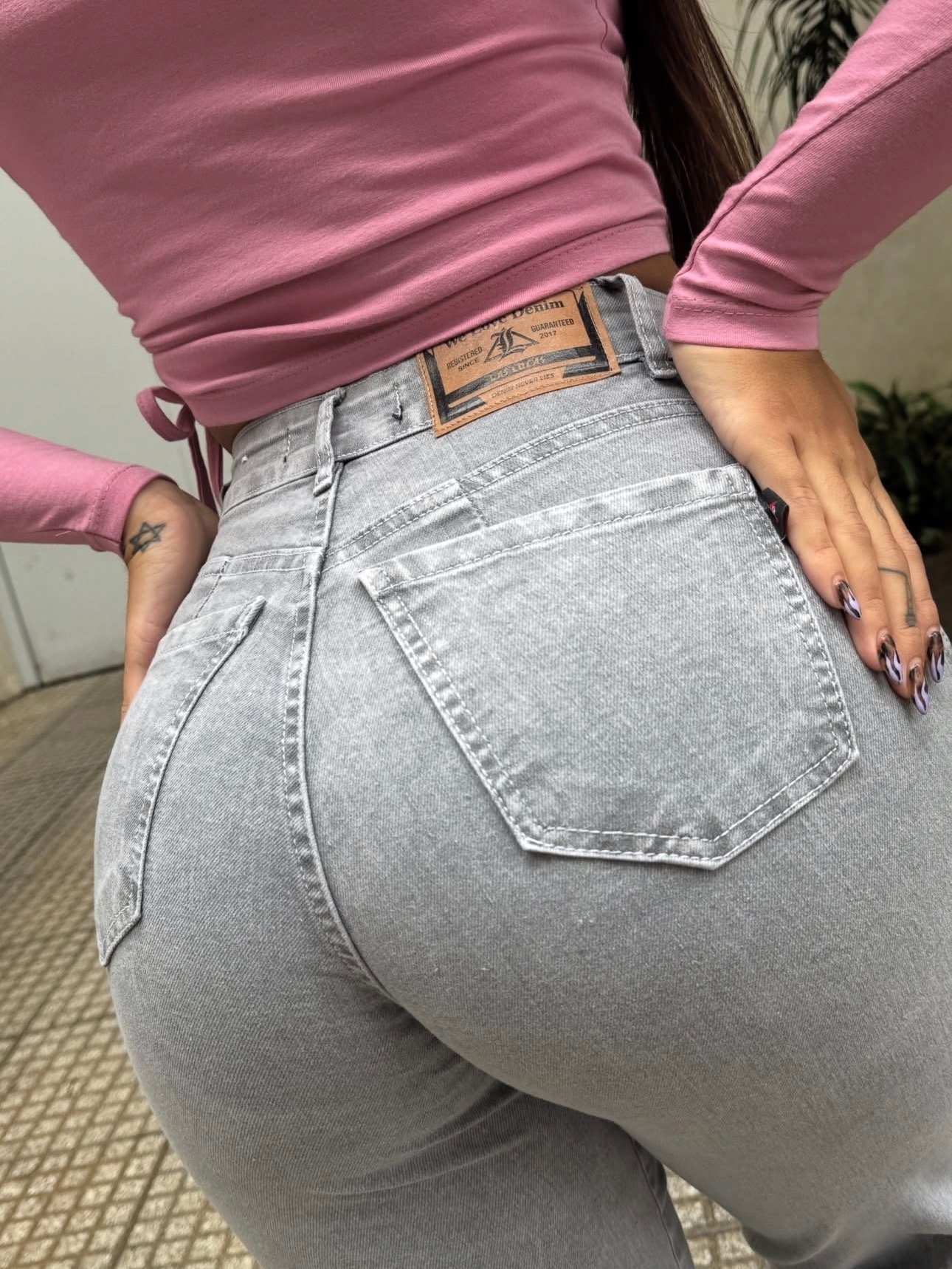 JEANS GRIS WIDE LEG #68 - Imagen 5