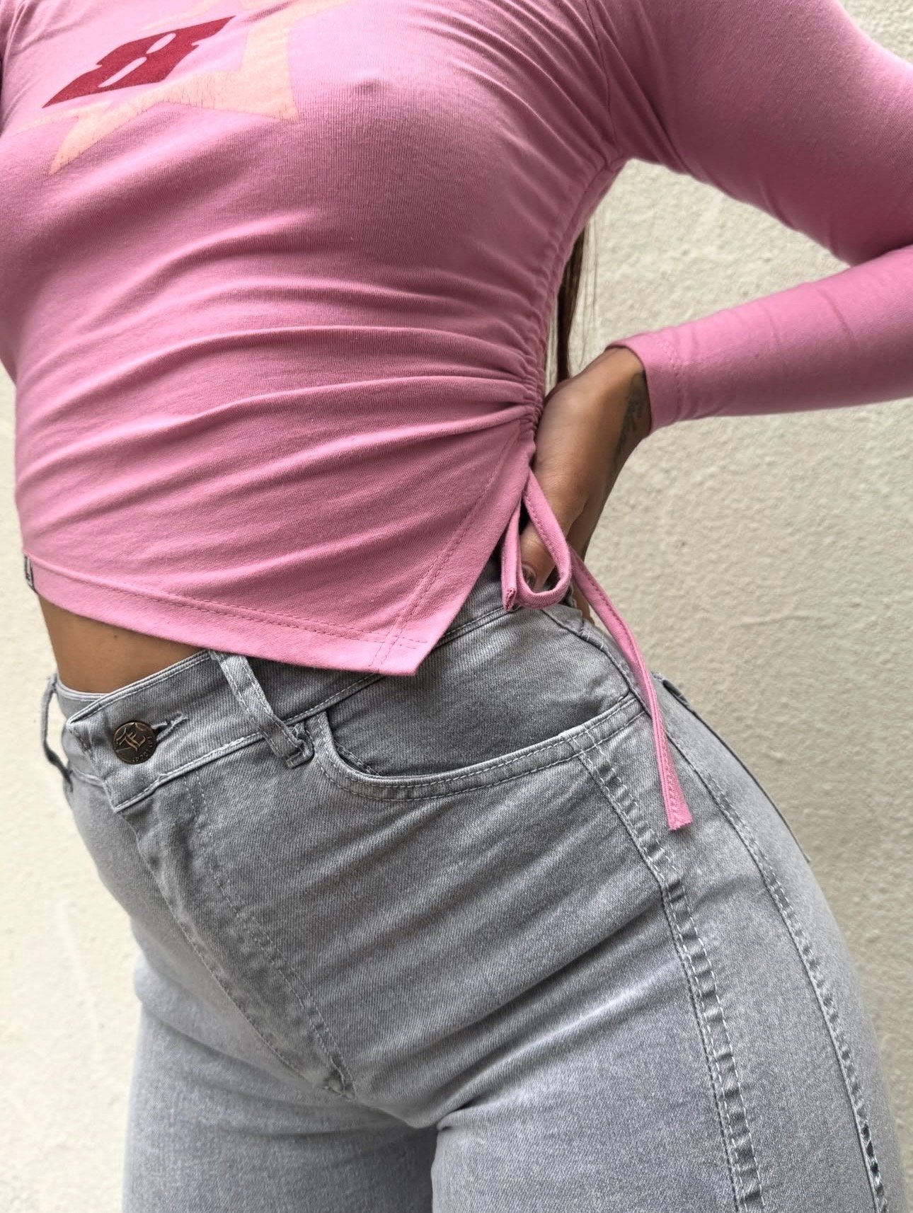 JEANS GRIS WIDE LEG #68 - Imagen 3