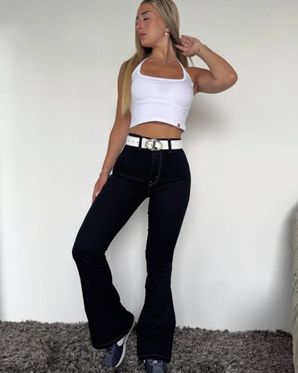 JEANS OXFORD AZUL COSTURA BLANCA #05