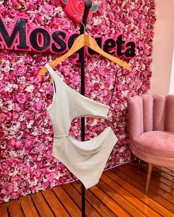 BODY UN HOMBRO GLITTER ABERTURA #B361
