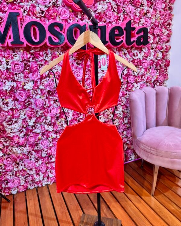 VESTIDO SATÉN ABERTURAS #755